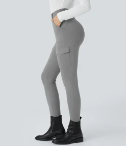 Cargo Pants|High-Waisted Pants<HALARA Flex™ High Waisted Pockets Skinny Cargo Work Pants