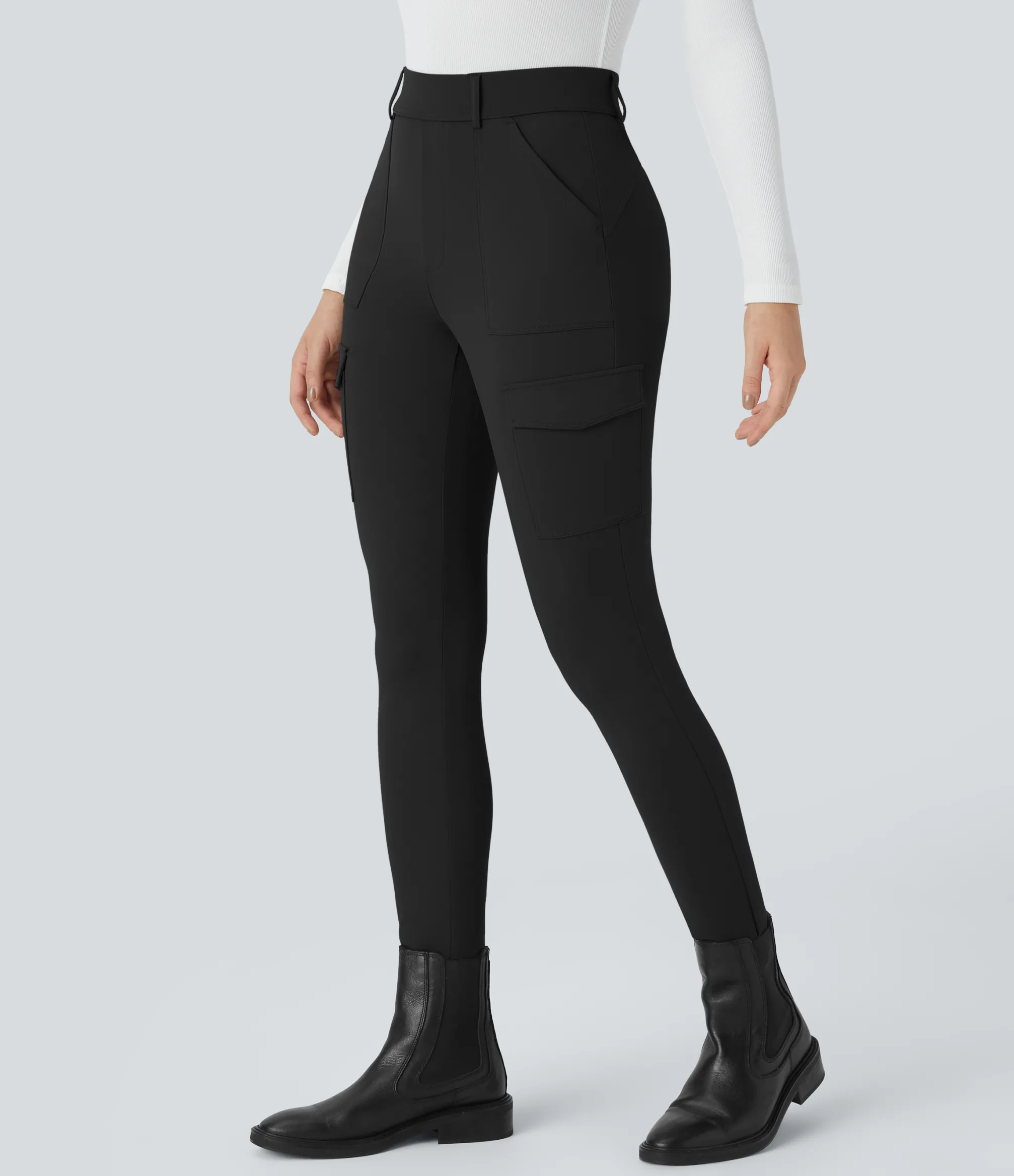 Cargo Pants|High-Waisted Pants<HALARA Flex™ High Waisted Pockets Skinny Cargo Work Pants