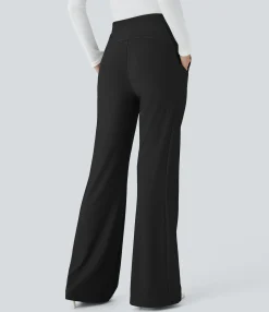 High-Waisted Pants|Work Pants<HALARA Flex™ High Waisted Pocket Micro Waffle Work Pants