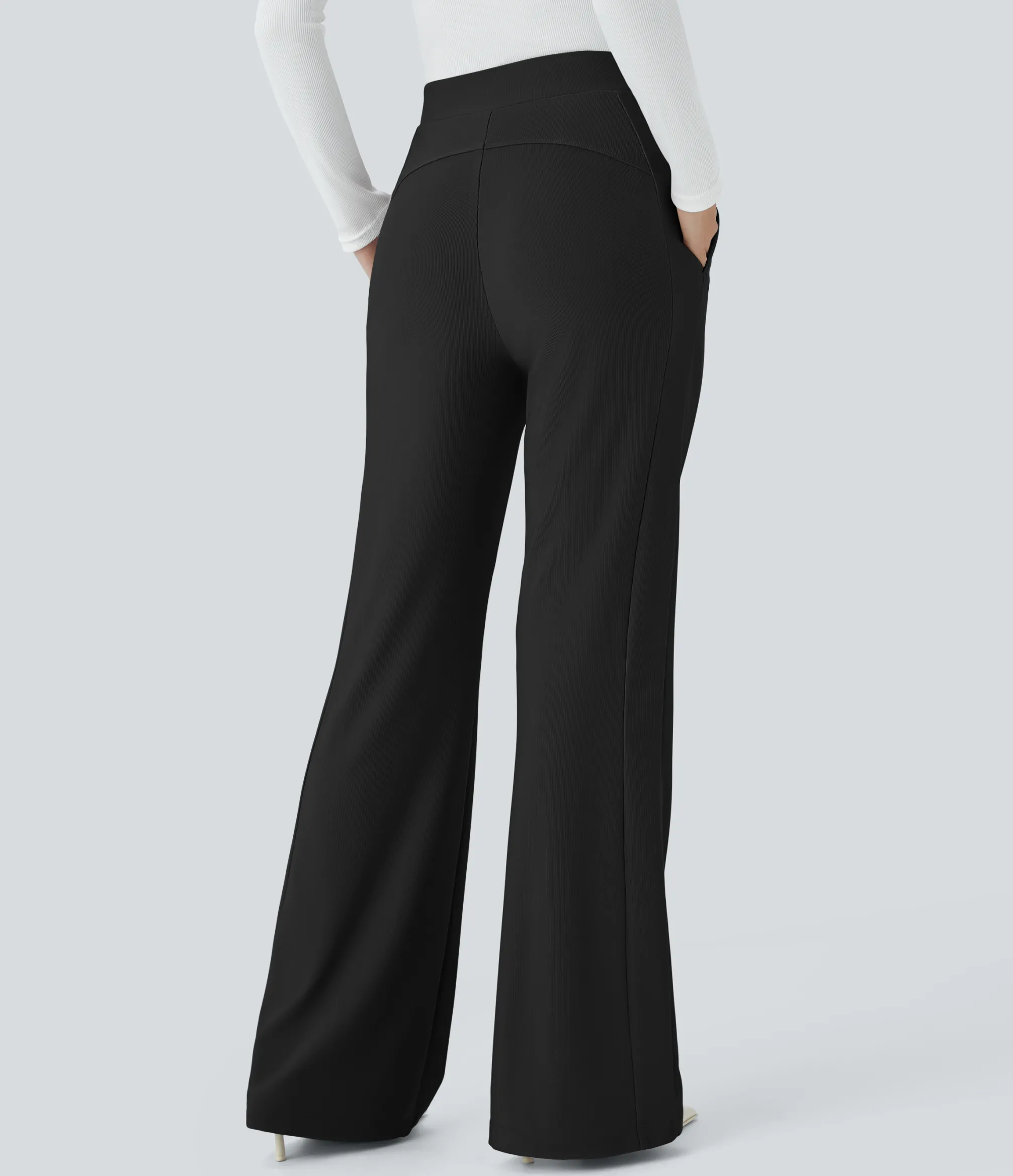 High-Waisted Pants|Work Pants<HALARA Flex™ High Waisted Pocket Micro Waffle Work Pants