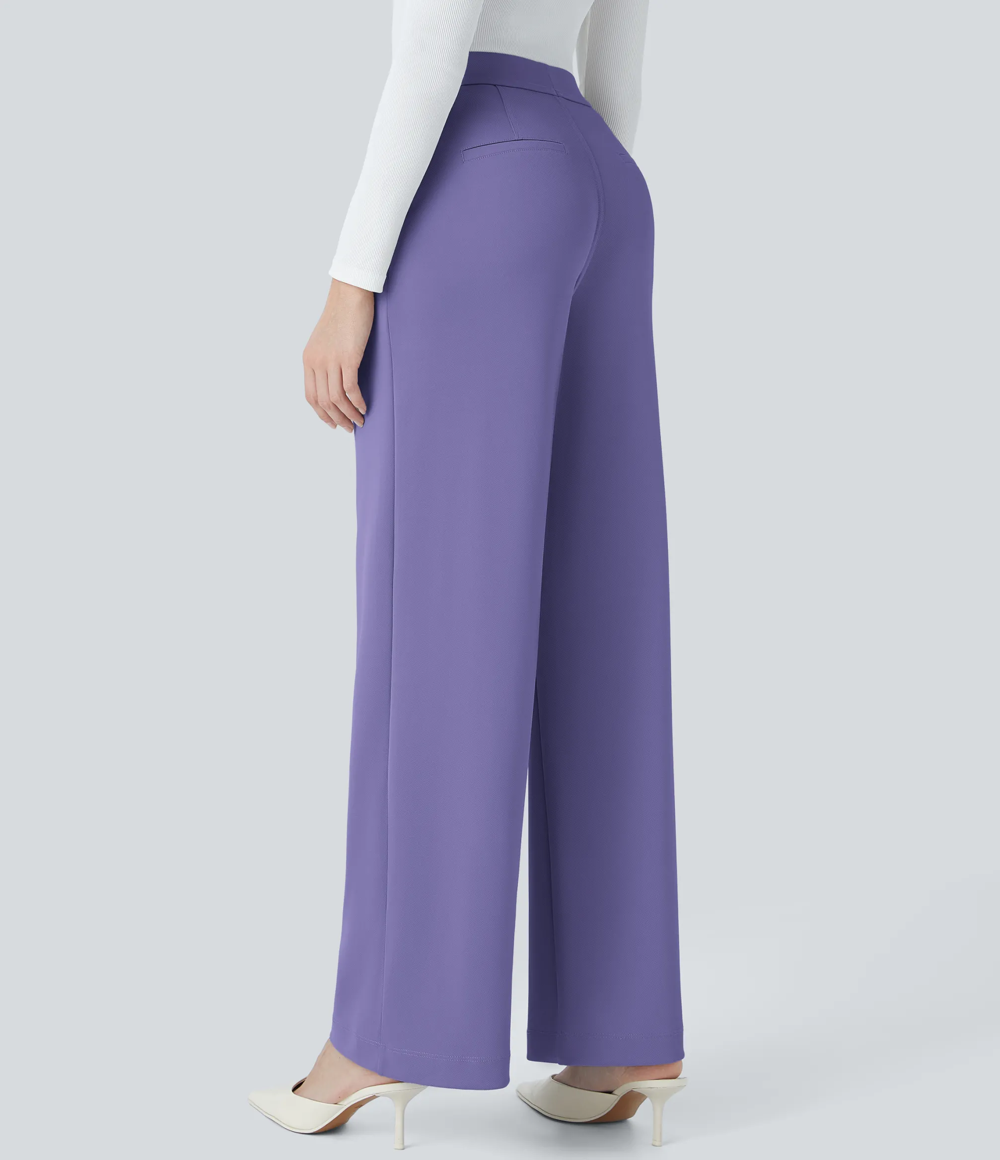 Halara Flex™ Pant|Straight-Leg Pants<HALARA Flex™ High Waisted Pocket Straight Leg Crepe Work Pants