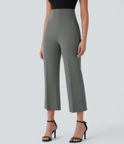 High-Waisted Pants|Work Pants<HALARA Flex™ High Waisted Tummy Control Pocket Cropped Work Pants