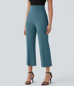 High-Waisted Pants|Work Pants<HALARA Flex™ High Waisted Tummy Control Pocket Cropped Work Pants