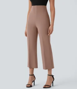 High-Waisted Pants|Work Pants<HALARA Flex™ High Waisted Tummy Control Pocket Cropped Work Pants