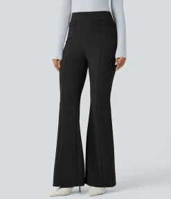 High-Waisted Pants|Flare Pants<HALARA Flex™ High Waisted Decorative Work Flare Pants