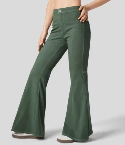 High Waisted Jeans|Colored Jeans<HALARA Flex™ High Waisted Pocket Washed Colorful Casual Jeans