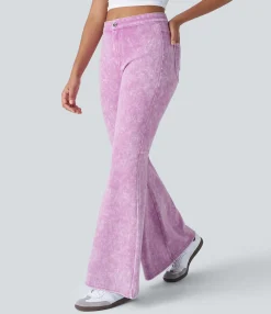 High Waisted Jeans|Colored Jeans<HALARA Flex™ High Waisted Pocket Washed Colorful Casual Jeans