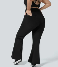 Plus-Size Denim|Plus Size<HALARA Flex™ High Waisted Crossover Pocket Washed Casual Plus Size Jeans