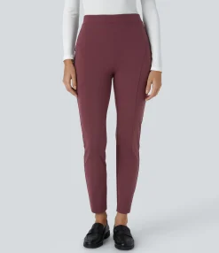 Pants|High-Waisted Pants<HALARA Flex™ High Waisted Side Zipper Pocket Skinny Ankle Length Work Pants