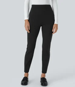Pants|High-Waisted Pants<HALARA Flex™ High Waisted Side Zipper Pocket Skinny Ankle Length Work Pants