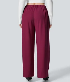 Halara Flex™ Pant|Plus Size<HALARA Flex™ High Waisted Pocket Wide Leg Waffle Work Plus Size Pants