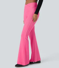 High Waisted Jeans|Flare & Bootcut Jeans<HALARA Flex™ High Waisted Crossover Casual Flare Jeans