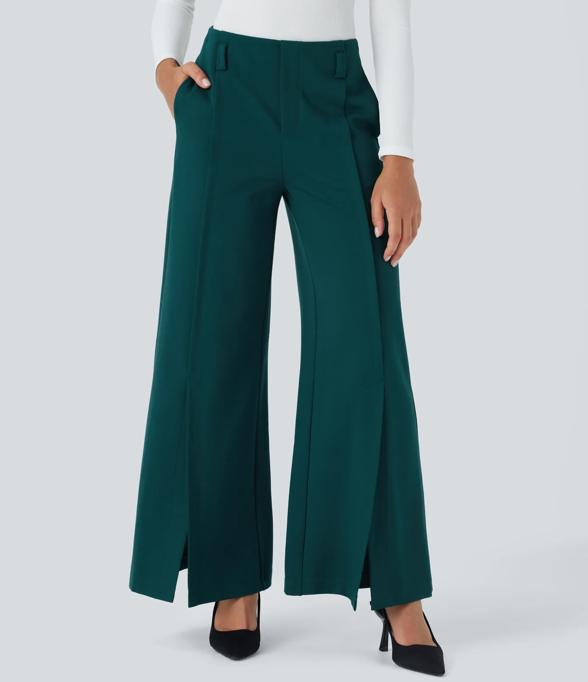 Pants|High-Waisted Pants<HALARA Flex™ High Waisted Pocket Wide Leg Work Pants