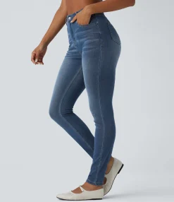 High Waisted Jeans|Skinny Jeans<HALARA Flex™ High Waisted Casual Skinny Jeans with Pockets