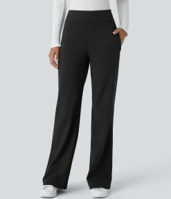 High-Waisted Pants|Flare Pants<HALARA Flex™ High Waisted Side Zipper Pocket Work Flare Pants