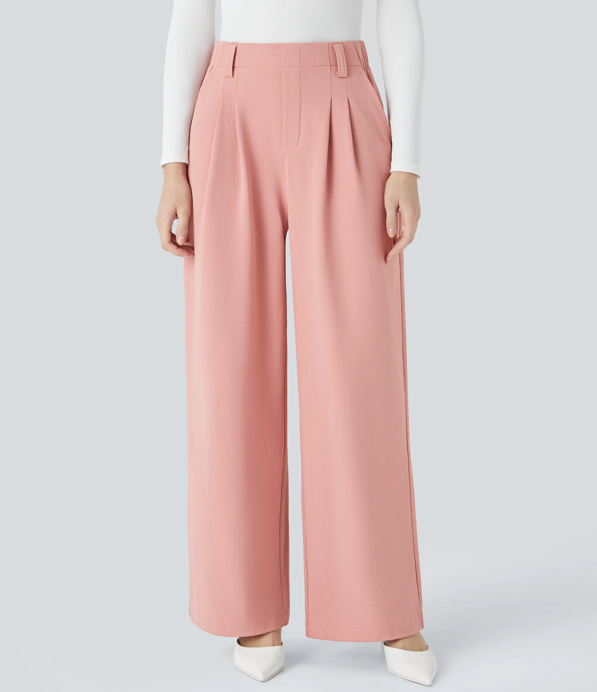 High-Waisted Pants|Halara Flex™ Pant<HALARA Flex™ High Waisted Pocket Herringbone Wide Leg Work Pants