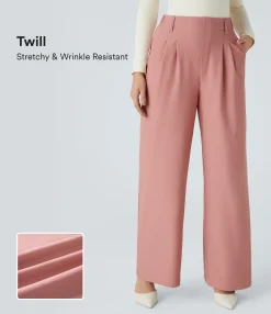 High-Waisted Pants|Halara Flex™ Pant<HALARA Flex™ High Waisted Pocket Wide Leg Twill Work Pants