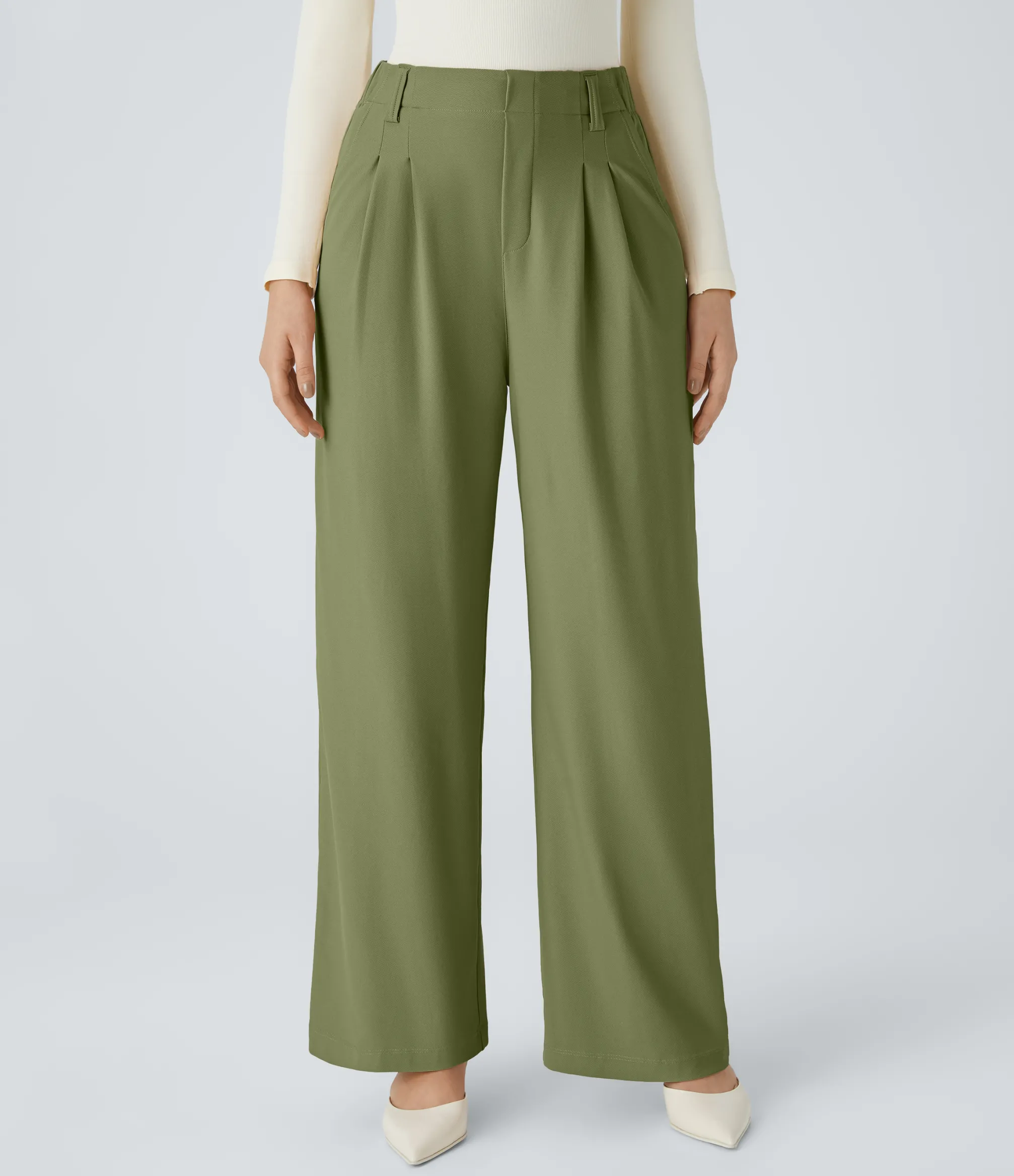 High-Waisted Pants|Halara Flex™ Pant<HALARA Flex™ High Waisted Pocket Wide Leg Twill Work Pants