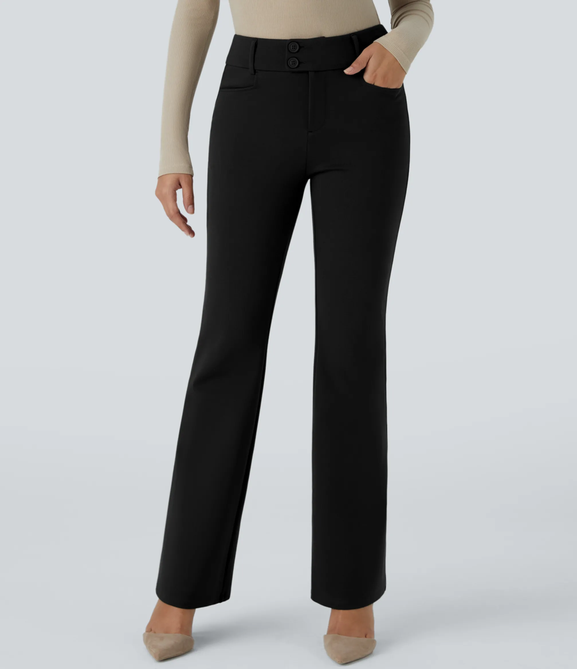 Pants|High-Waisted Pants<HALARA Flex™ High Waisted Zipper Pocket Work Pants