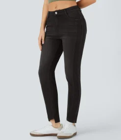 Skinny Jeans|Jeans<HALARA Flex™ Mid Low Rise Zipper Pockets Casual Skinny Jeans