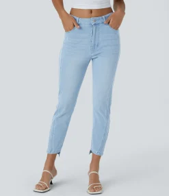 Skinny Jeans|Jeans<HALARA Flex™ Mid Low Rise Zipper Pockets Casual Skinny Jeans