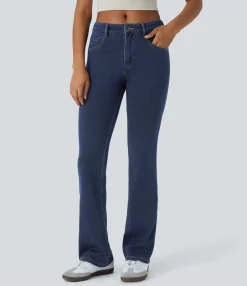Jeans<HALARA Flex™ Mid Rise Pockets Casual Bootcut Jeans