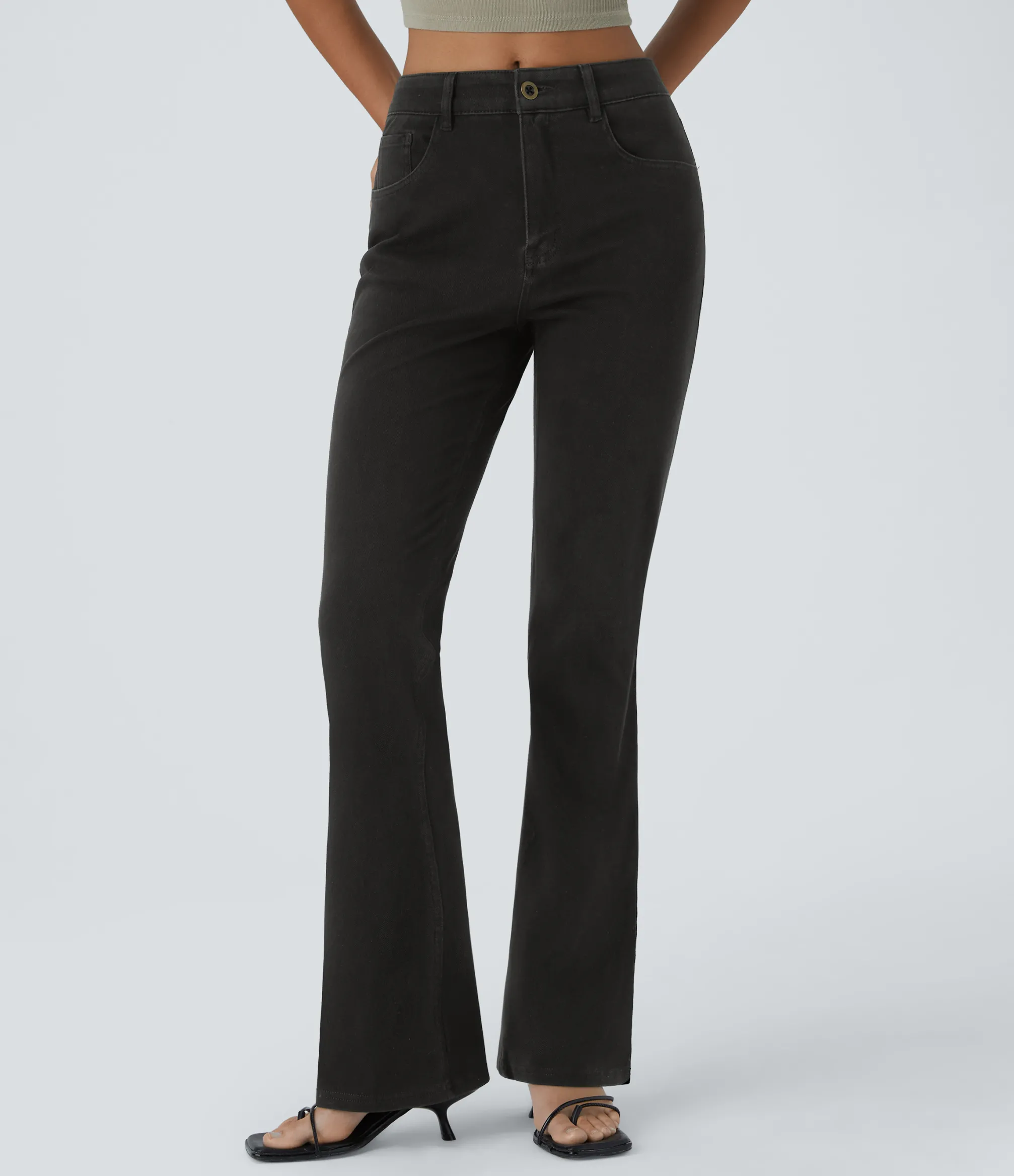 Jeans<HALARA Flex™ Mid Rise Pockets Casual Bootcut Jeans