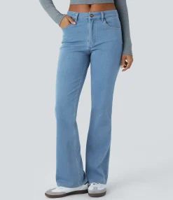 Jeans<HALARA Flex™ Mid Rise Pockets Casual Bootcut Jeans
