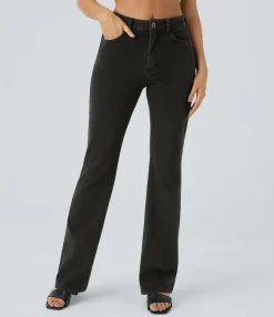 Jeans<HALARA Flex™ Mid Rise Pockets Casual Bootcut Jeans