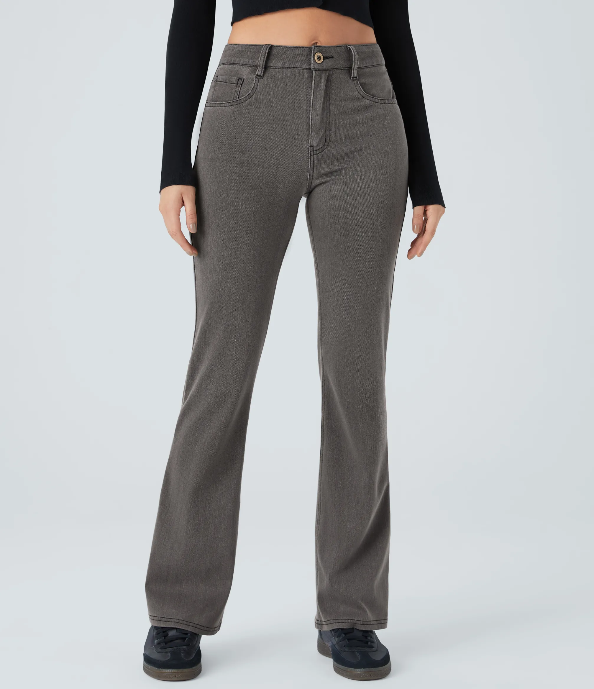 Jeans<HALARA Flex™ Mid Rise Pockets Casual Bootcut Jeans