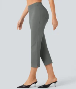 Pants|Skinny Pants<HALARA Flex™ Mid Rise Pocket Capri Work Pants