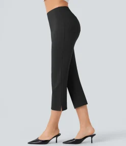 Pants|Skinny Pants<HALARA Flex™ Mid Rise Pocket Capri Work Pants