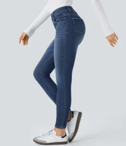 Skinny Jeans|Jeans<HALARA Flex™ Mid Rise Pull On Pockets Casual Skinny Jeans