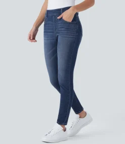Skinny Jeans|Jeans<HALARA Flex™ Mid Rise Pull On Pockets Casual Skinny Jeans
