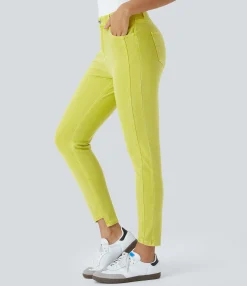 Colored Jeans|Skinny Jeans<HALARA Flex™ Mid Rise Zipper Pockets Colorful Casual Skinny Jeans