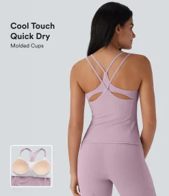 Tank Tops & Camis|Tank Tops<HALARA UltraSculpt™ Cool Quick Dry Molded Cups Yoga Cami Top-UPF50+