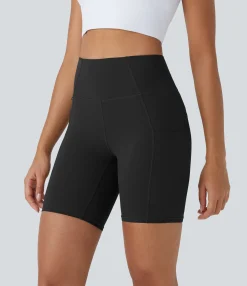 Active Shorts|Bikers<HALARA UltraSculpt™ High Waisted Pocket Training Biker Shorts 7''