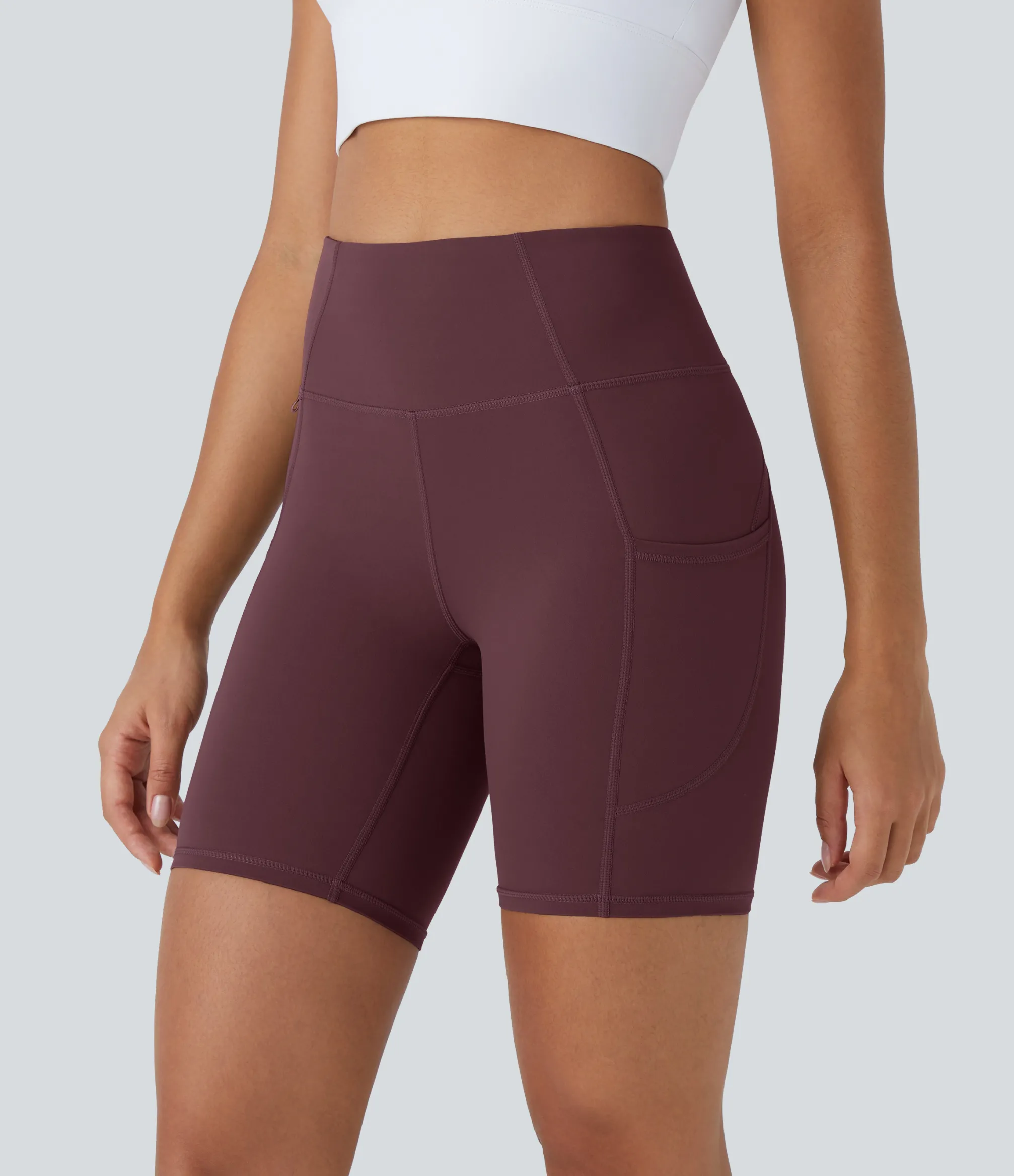 Active Shorts|Bikers<HALARA UltraSculpt™ High Waisted Pocket Training Biker Shorts 7''