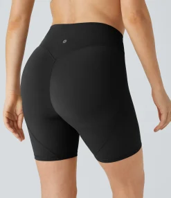 Active Shorts|Bikers<HALARA UltraSculpt™ High Waisted Pocket Ruched Butt Lifting Training Biker Shorts 7''