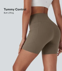 Crossover Shorts|5'' Shorts<HALARA UltraSculpt™ High Waisted Crossover Tummy Control Butt Lifting Yoga Biker Shorts 5'' with Pockets