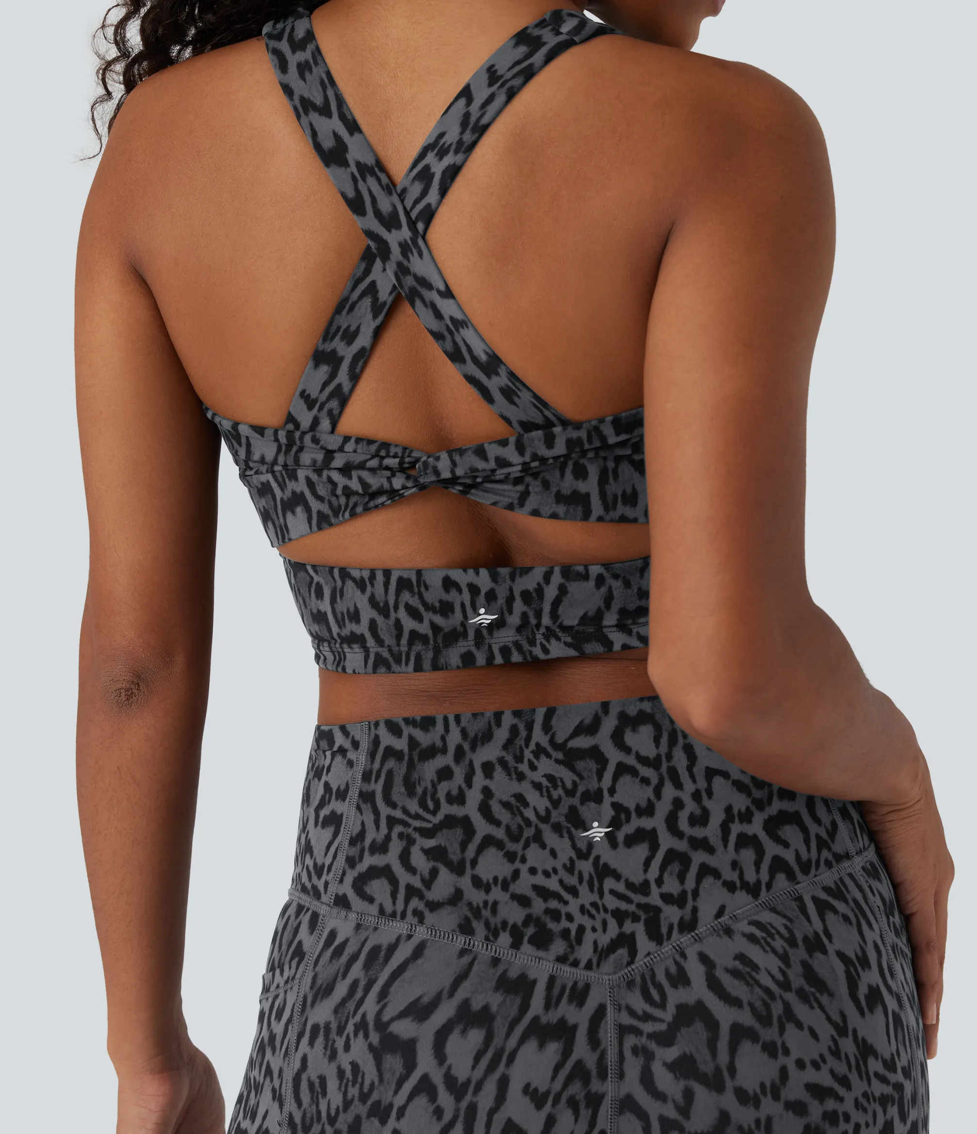 Tank Tops & Camis|Tank Tops<HALARA UltraSculpt™ Leopard Print U Neck Cropped Yoga Tank Top
