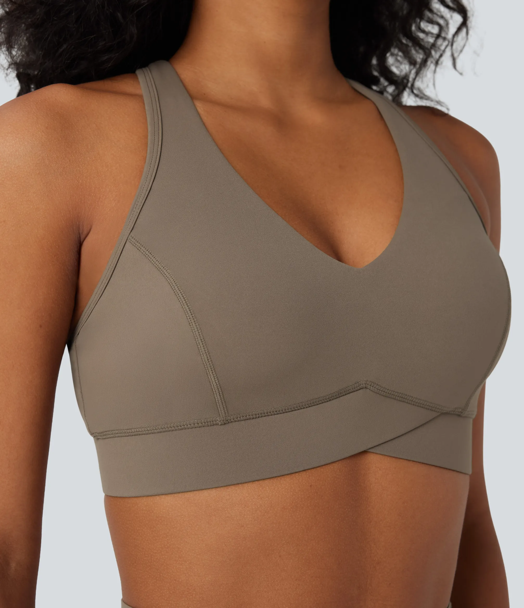 Sports Bras|Sports Bras<HALARA UltraSculpt™ Medium Support V Neck Racerback Training Sports Bra