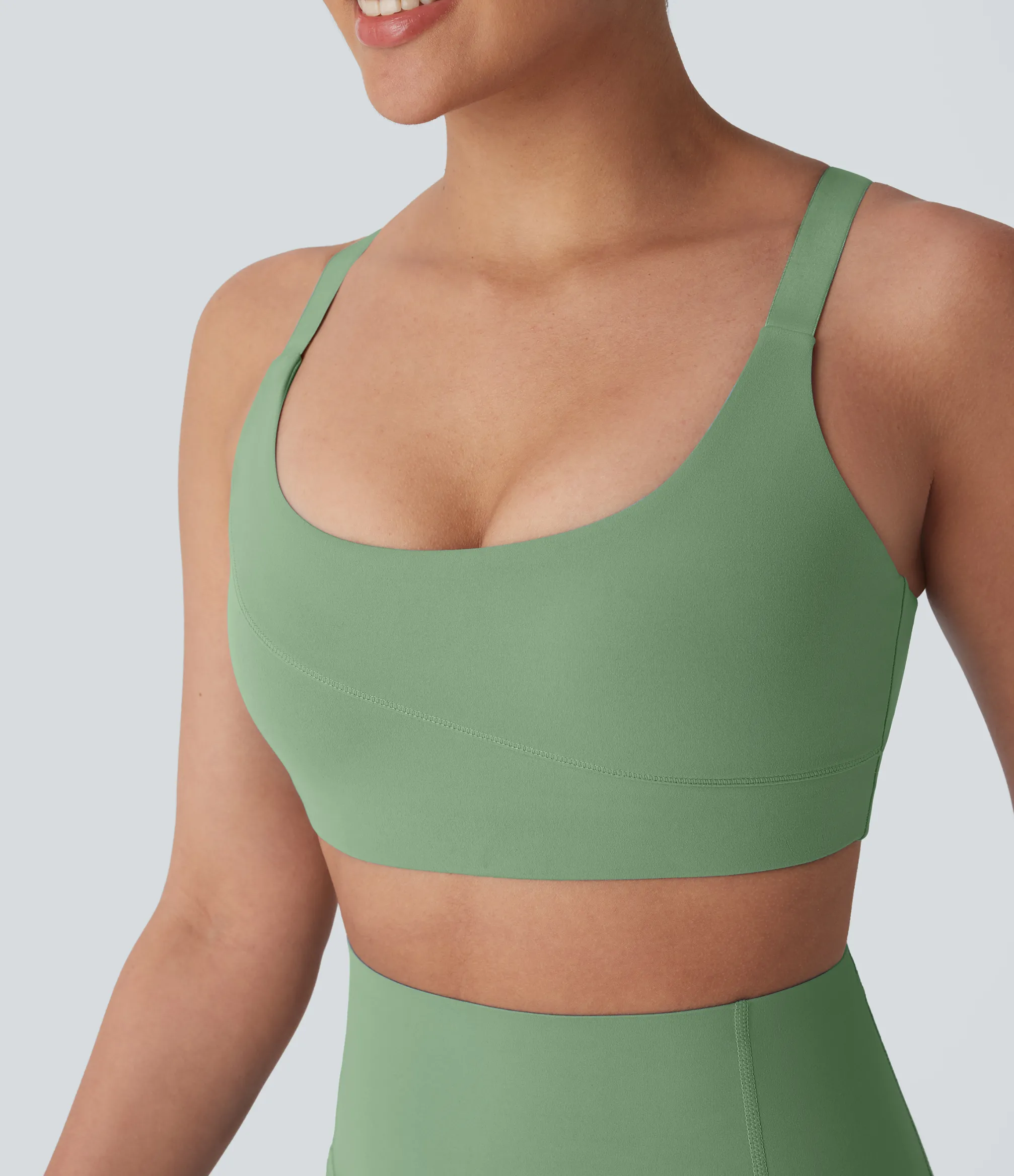 Sports Bras|Sports Bras<HALARA UltraSculpt™ Medium Support U Neck Workout Sports Bra