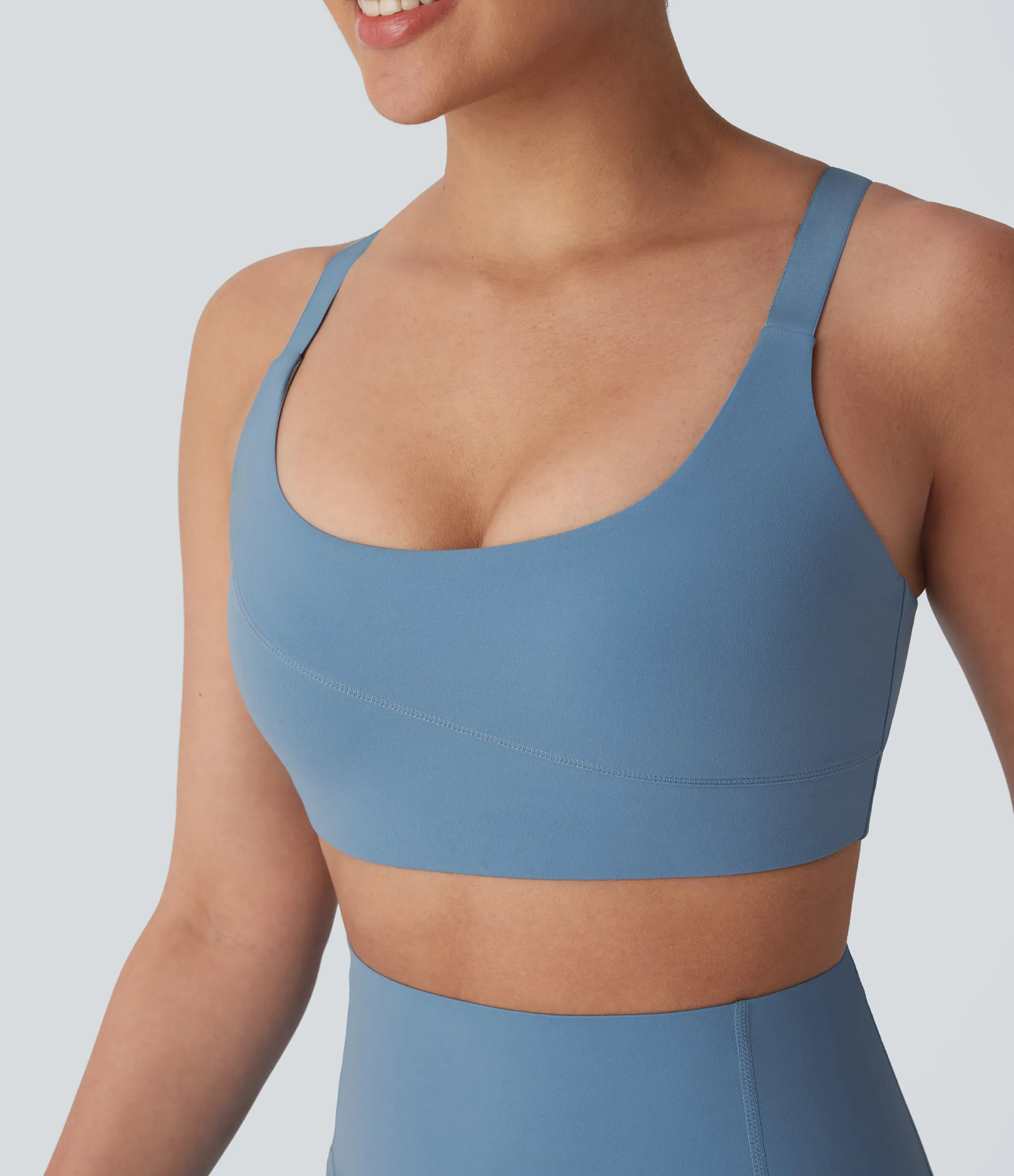 Sports Bras|Sports Bras<HALARA UltraSculpt™ Medium Support U Neck Workout Sports Bra