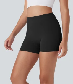 Active Shorts|Bikers<HALARA UltraSculpt™ Mid Rise Yoga Leak Protection Biker Shorts 4''