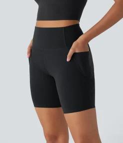 Active Shorts|Bikers<HALARA UltraSculpt™ SoCinched High Waisted Tummy Control Pocket Training Biker Shorts 7''