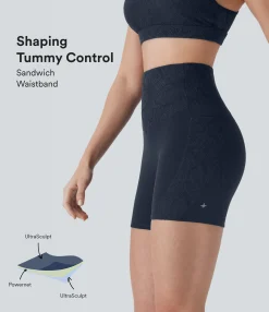 5'' Shorts|Active Shorts<HALARA UltraSculpt™ SoCinched High Waisted Tummy Control Contrast Lace Shaping Training Biker Shorts 5'' with Pockets