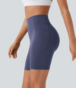 Active Shorts|Bikers<HALARA UltraSculpt™ SoCinched High Waisted Scrunch Butt Lifting Tummy Control Side Pocket Shaping Workout Biker Shorts 7''
