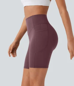 Active Shorts|Bikers<HALARA UltraSculpt™ SoCinched High Waisted Scrunch Butt Lifting Tummy Control Side Pocket Shaping Workout Biker Shorts 7''