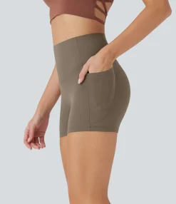 Active Shorts|Bikers<HALARA UltraSculpt™ SoCinched High Waisted Tummy Control Pocket Shaping Training Biker Shorts 3''